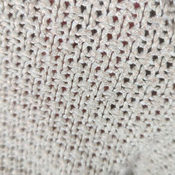 ANTHROPOLOGIE Moth Sweater Woman's Size Large Tan Shark Bite Hem Long Sleeve - Picture 9 of 12